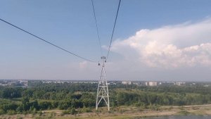 Поездка на канатной дороге из Нижнего Новгорода в г. Бор через Волгу!