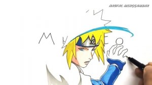 Как рисовать минато(из Наруто) из слова Minato