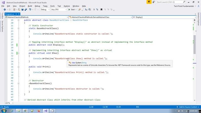 Abstract Class C# | Abstract Method C# | Tech Point Fundamentals #techpointfundamentals смотреть онлайн