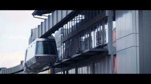 Skytrain Düsseldorf - Die Schwebebahn zum Flughafen | 4K