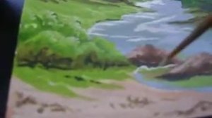 Рисуем горную речку...We draw a mountain river.