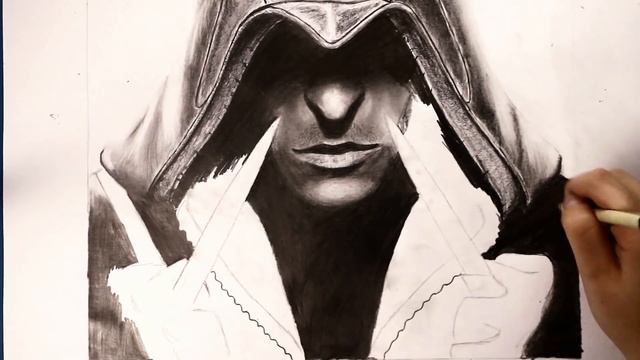 Assassin´s Creed 2- Speed drawing Ezio Auditore смотреть онлайн