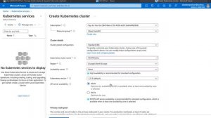 Azure Kubernetes Cluster - via Portal