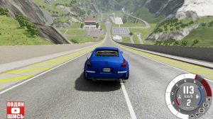 BeamNG Drive Прыжок в длину на автомобиле! (Nissan 350Z) Мод патруль!