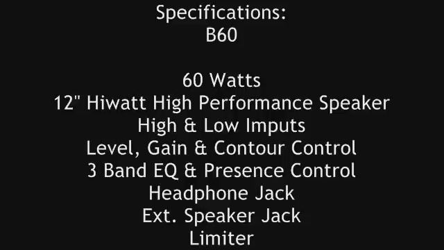 Hiwatt b60 смотреть онлайн