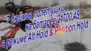 Семь дюймов в режиме Alt Hold & Position Hold  батарея 21700 4S