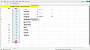 How To Calculate Quartiles, Deciles, and Percentiles In Excel