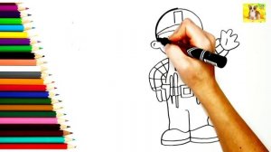 Боб строитель Мультик рисунок раскраска для детей.Как рисовать Боб строитель