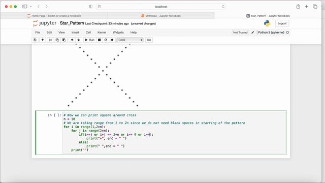 Star Pattern in Python | Cross | Cross in Square | Arrow  Patterns