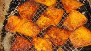Тыква жареная с чесноком