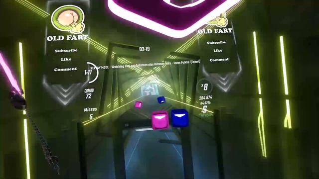 Beat Saber - Old Fart is trying the "Levan Polkka" - Hatsune Miko смотреть онлайн