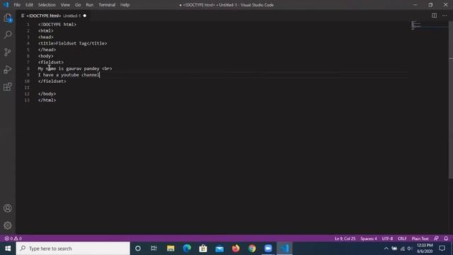 How to use  fieldset tag in html?