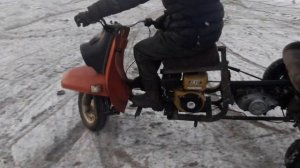 переставили мотор от мотоблока на муравей, вот проверяем!!!