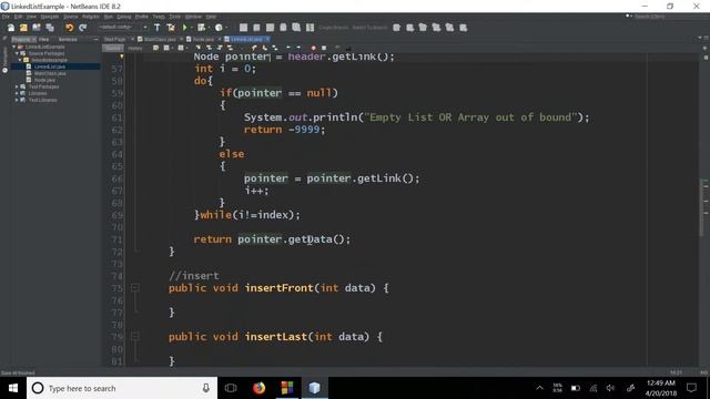 Linked List Bangla Tutorial 13 - Search Item and Index Value JAVA Code