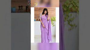 Beautiful purple colour lavender saree styling ideas,Mix and Match Color Contrast  for purple saree