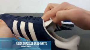 Живой видео обзор Adidas Gazelle Blue-White (реплика)