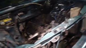 Мерседес 123,снятие двигателя