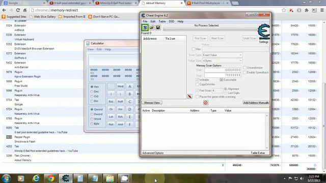 Selecting the correct process in Cheat Engine 6.2 смотреть онлайн
