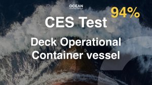 94% CES test - Deck/Operational/Container vessel, npoxoжy тест