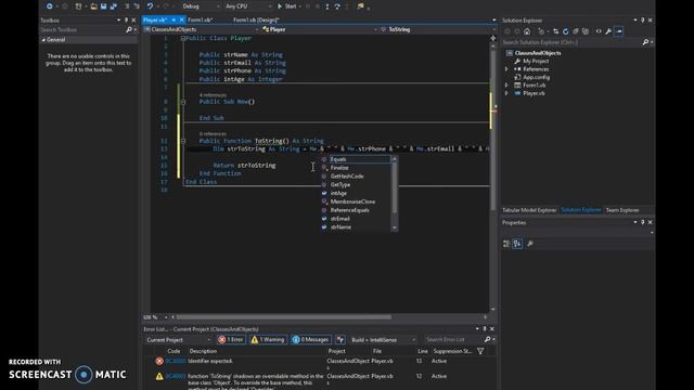 ToString Function VB смотреть онлайн