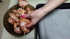 Куриные Крылышки В Духовке На Шпажках В Соевом Соусе И Мёде, Шашлык Из Куриных Крылышек