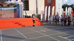 Олимпийский День, показательное выступление Егора Томилина, фигурное катание на роликах