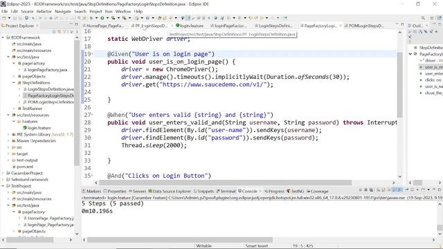 Selenium Cucumber BDD Framework with Java and TestNG | Page Factory