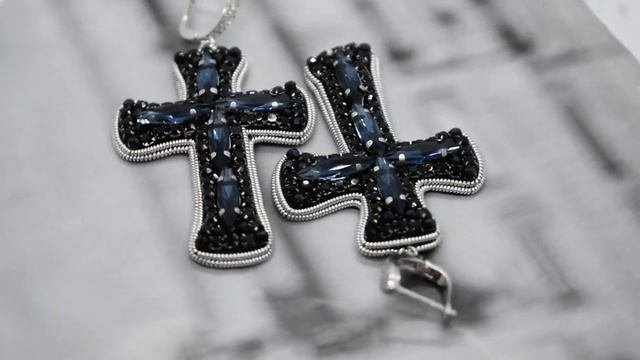 Серьги Кресты черные смотреть онлайн