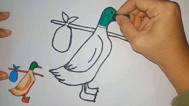 Menggambar Dan Mewarnai Bebek Mallard Bermigrasi 💞 Potong Bebek Angsa 💞 Lagu Anak Populer