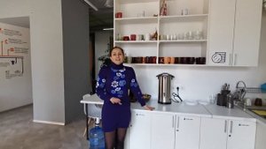 Цветовое решение для кухни - фасады и столешница.