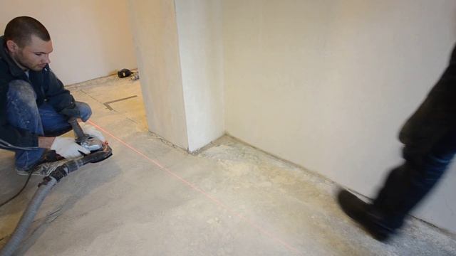 выравнивание полов шлифмашиной PROTOOL AGP-125 смотреть онлайн