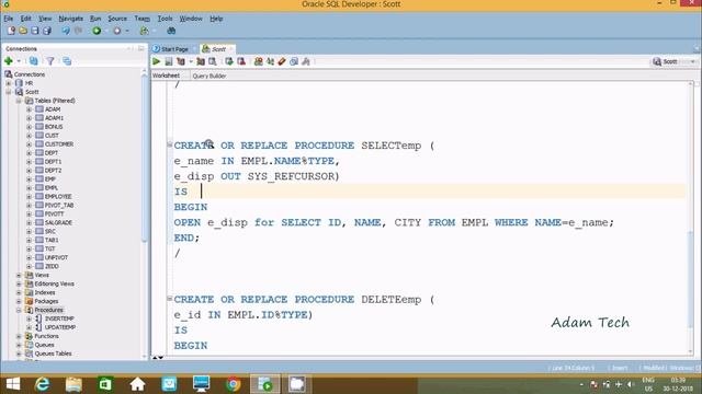 Select Insert Update Delete Using Stored Procedure in Oracle смотреть онлайн