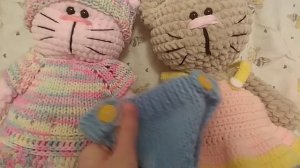 Вязаные котики и их одежда/Вязаная одежда для Басиков ?