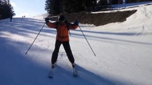 Попытки освоить 360-градусный поворот на лыжах. Буковель, март 2016 года