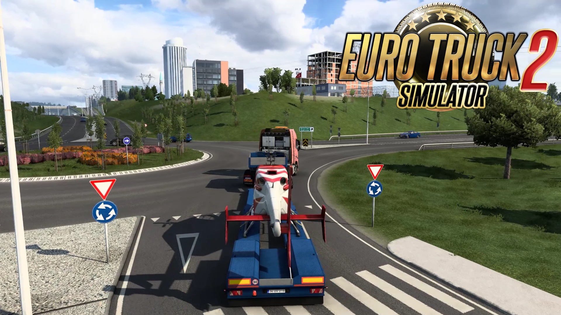 Euro Truck Sim 2 - Геймплей | перевозим Вертолет | Logitech G29