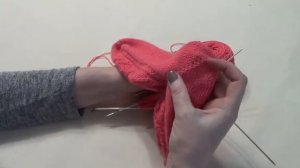 Вывязывание укороченных рядов пятки