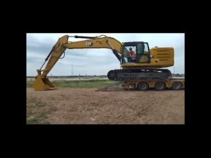 Съезд экскаватора CAT 330 c 0,9 площадки