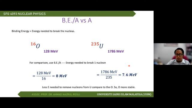 SFG4093 Nuclear Physics Lecture Week 4 (Binding Energy per Nucleon. Nuclear mass, mass defect) смотреть онлайн