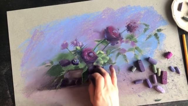 Мастер-класс по пастельной живописи. Букет
