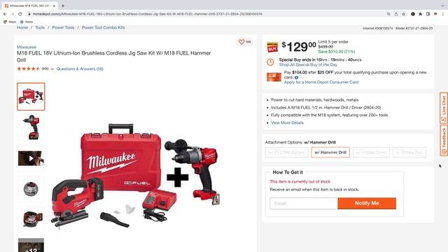 Milwaukee, Rigid, Ryobi Tool Deals of the Day @ Home Depot смотреть онлайн