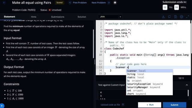 Make All Equal Using Pairs - Problem | Code Chef || Daily Coding Problem || Java Code ||