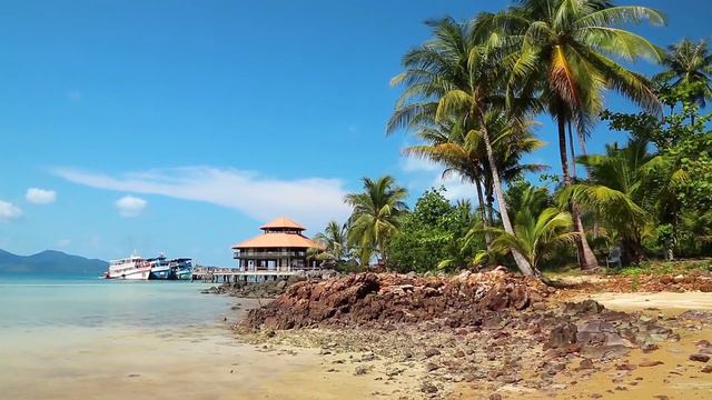 Ocean Wave Sounds with Piano Music Beautiful Blue Water смотреть онлайн