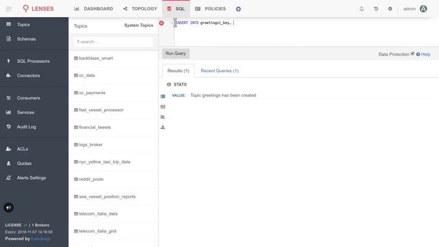Lenses® SQL - Querying Streaming Data - Insert into Kafka® topics смотреть онлайн