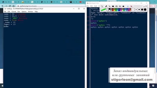 Урок 2. Основы программирования. Переменные, IDLE, функции ввода-вывода в Python смотреть онлайн