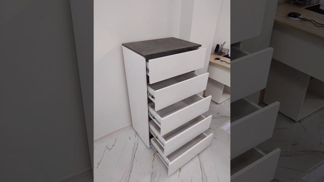 ? Комод RIALTO КМ-02 600 с 5-ящиками БелыйКамень