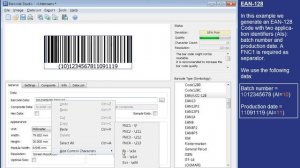 Create GS1-128 / EAN-128 FNC1 Barcodes - Barcode Studio (2)