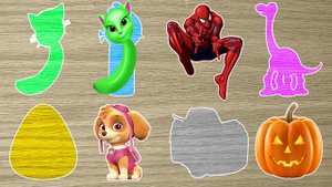 Puzzle SpiderMan Angry Birds Paw Patrol Learn Colors -Finger Family songs