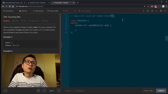 Leetcode 191/338 Number of 1 Bits / Counting Bits смотреть онлайн
