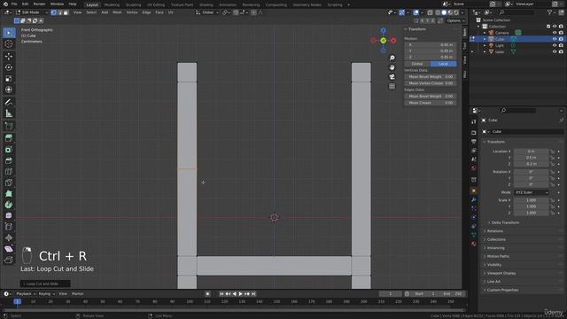 Chapter 2 - Starting with Blender (3.2), Lecture 11- Lecture 05 Modeling a chair