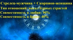 Совместимость Стрелец-мужчина и Скорпион-женщина